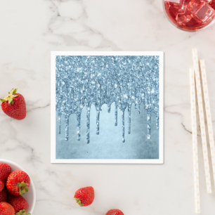 Serviette En Papier Pailletage de glace qui coule Douce pluie de sci