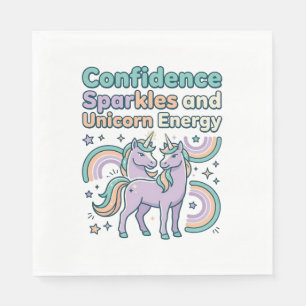 Serviette En Papier Paillettes de Confiance de Licorne et Maillot de S
