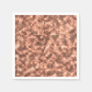 Serviette En Papier Paillettes de Luxe Doré Étincelant Fille Pailletée