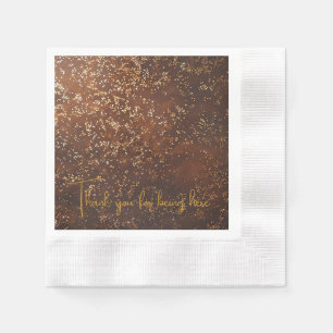 Serviette En Papier Paillettes Marron