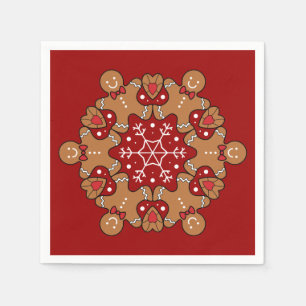 Serviette En Papier Pain D'Argent Hommes Et Snowflake Mandalas