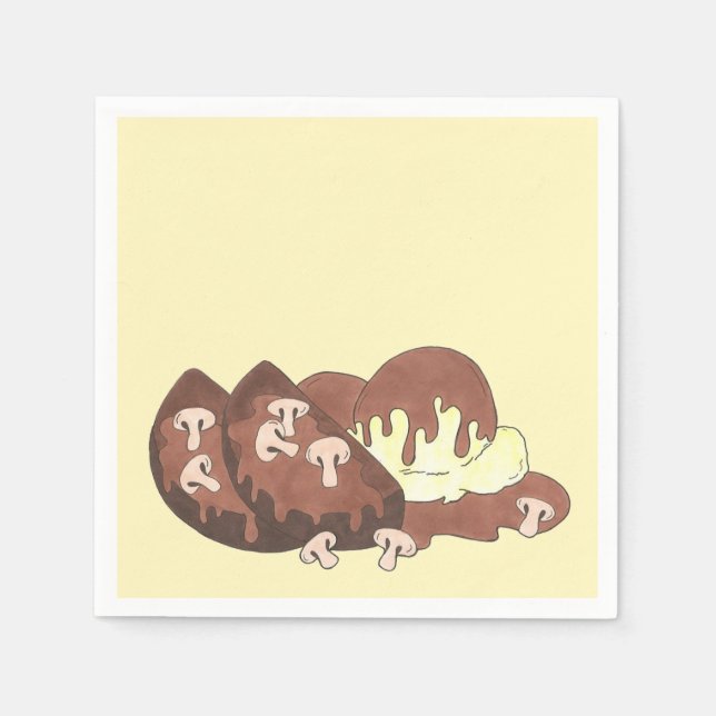 Serviette En Papier Pain de viande de maman purée de pommes de terre G (Devant)