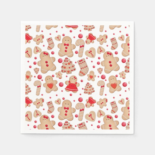 Serviette En Papier Pain d'épice Homme Baked Cookies rustique Whimsica (Devant)