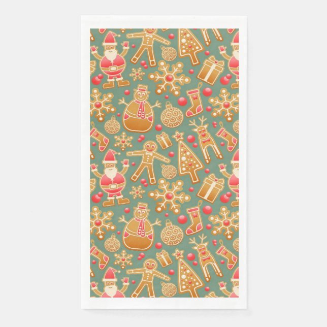 Serviette En Papier Pain d'épices/biscuits/Noël (Devant)