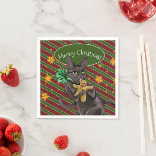 Serviette En Papier Pain d'épices Noël Cookie Kitty