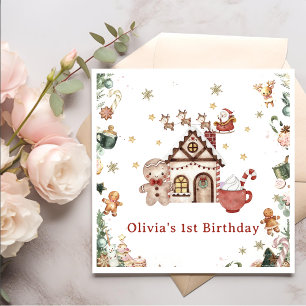 Serviette En Papier Pain d'épices vert Noël Cookies Anniversaire