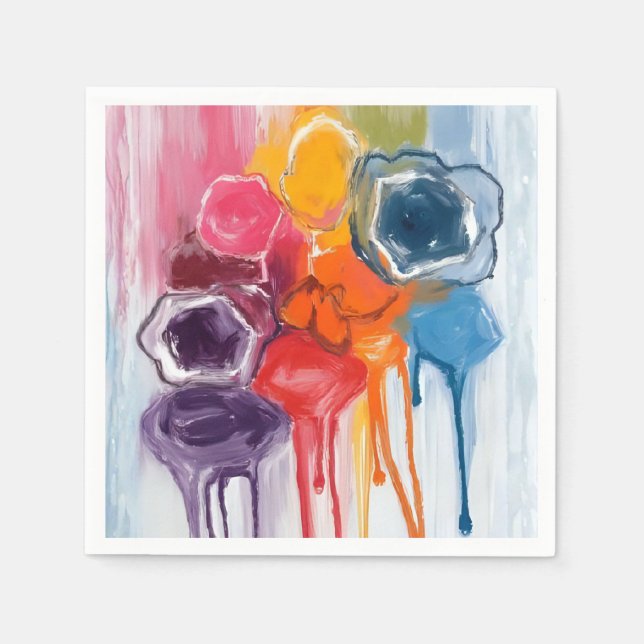 Serviette En Papier Paint Splatter | Watercolor Artist Painting (Devant)