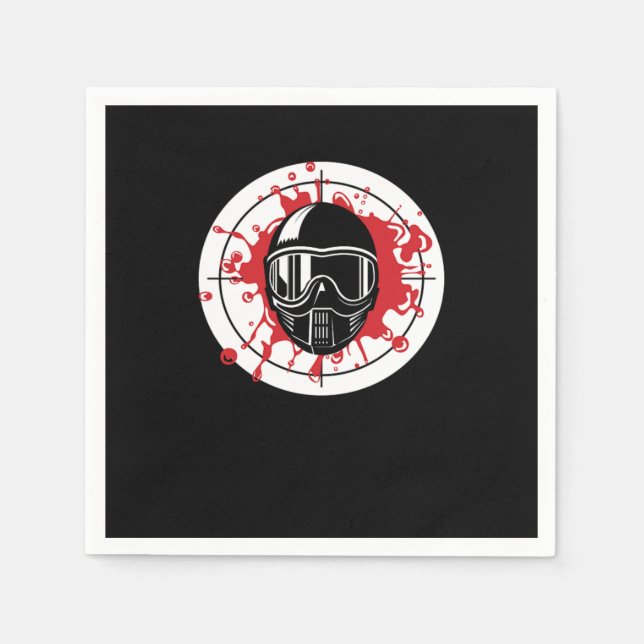 Serviette En Papier Paintball Bullseye Paintball Cible Joueur Marque (Devant)