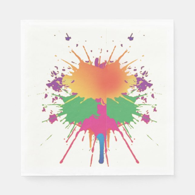 Serviette En Papier Paintball Party Napkins (Devant)