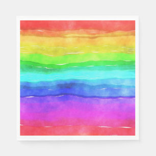 Serviette En Papier Painted Rainbow