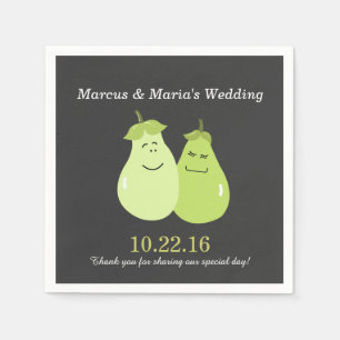 Serviette En Papier Paire de mariée parfaite/Mariage de chambre Napkin