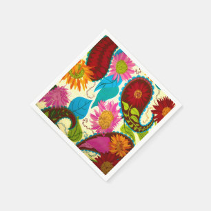 Serviette En Papier Paisley floral