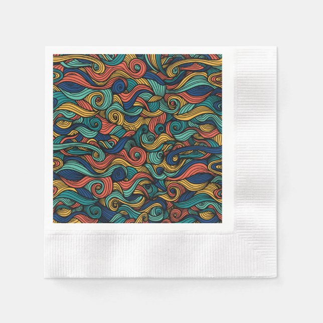 Serviette En Papier Paisley haché (Devant)