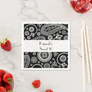 Serviette En Papier Paisley Motif, Persian Paisley, Boteh, Sweet 16