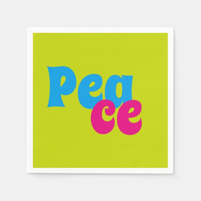 Serviette En Papier Paix (Devant)