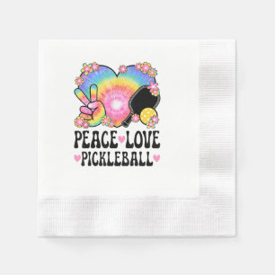 Serviette En Papier Paix Amour Pickleball