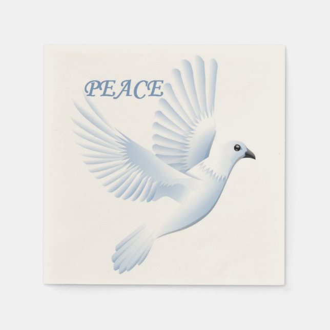 SERVIETTE EN PAPIER PAIX DOVE (Devant)