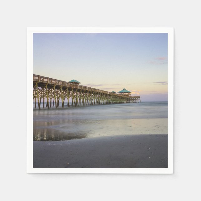 Serviette En Papier Paix du soir sur Folly Beach (Devant)