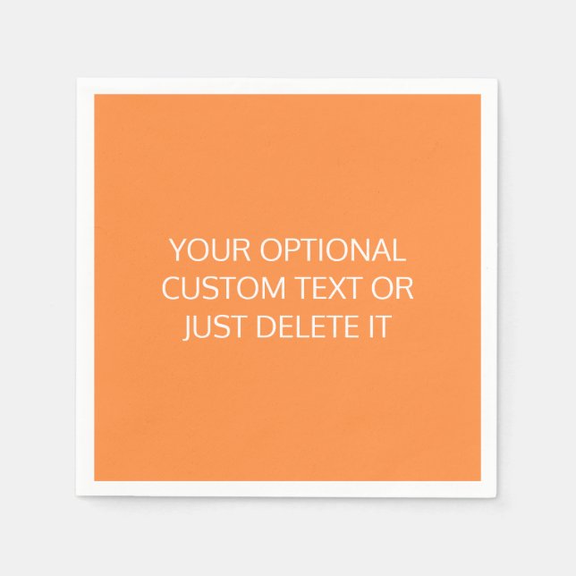 Serviette En Papier Palette de fête tendance couleur unie orange vif (Devant)