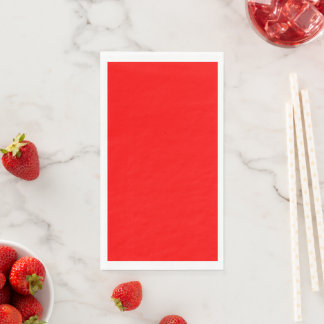Serviette En Papier Palette Rouge Écarlate Incandescent