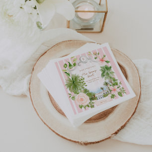 Serviette En Papier Palm Springs Chic Retro   Baby shower