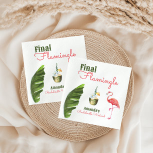 Serviette En Papier Palm Springs Dernière Flamingle Bachelorette Party