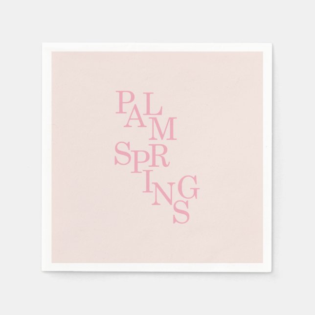 Serviette En Papier Palm Springs rose pâle (Devant)