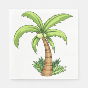 Serviette En Papier Palm Tree Beach Tropical et Ile Vibes