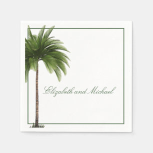 Serviette En Papier Palm Tree Élégant Moderne Chic