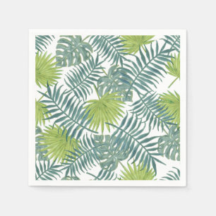 Serviette En Papier Palm Tree Fronds Peinture hawaïenne