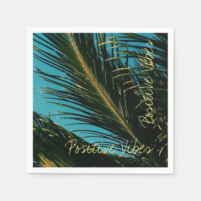 Serviette en papier Palmier à vibrations positives (Devant)
