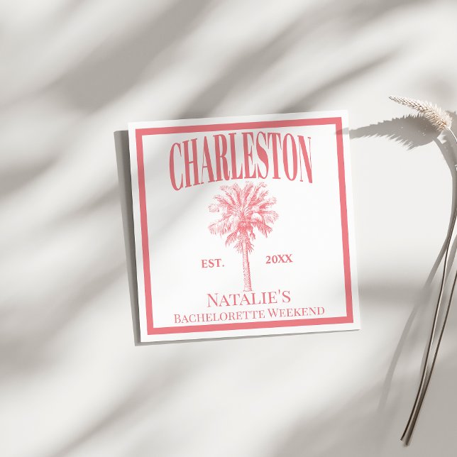 Serviette En Papier Palmiers de luxe Charleston Bachelorette côtière (Créateur téléchargé)