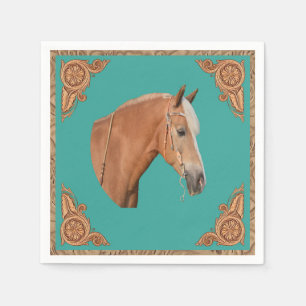 Serviette En Papier Palomino Horse Avec Cuir Print Trier Party