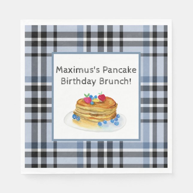 Serviette En Papier Pancake Anniversaire Brunch (Devant)