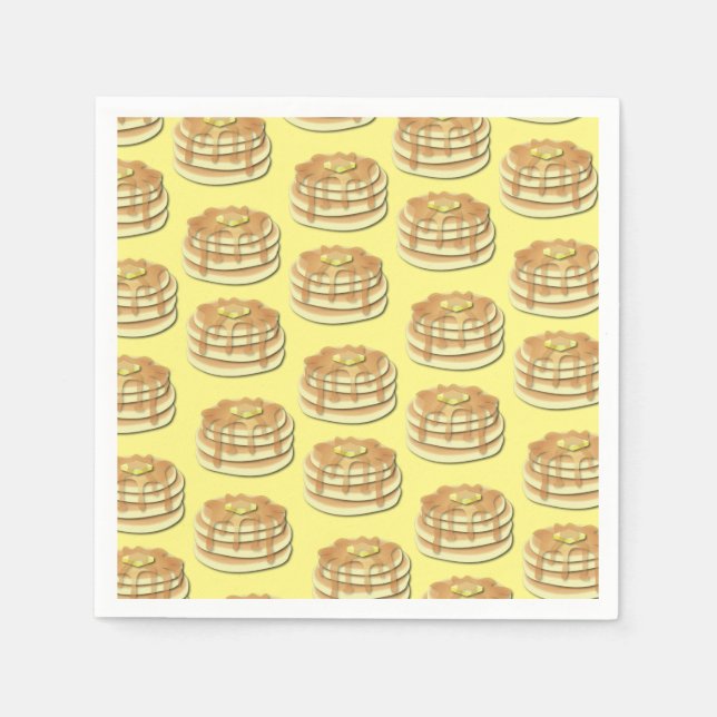 Serviette En Papier Pancake Anniversaire Fête Flapjack Cute Enfants (Devant)