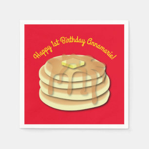 Serviette En Papier Pancake Anniversaire Fête Flapjack Cute Enfants