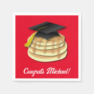 Serviette En Papier Pancake Brunch Graduation Party Invitation