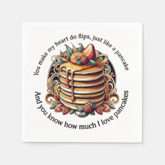 Serviette En Papier Pancake Flips of Love Napkins
