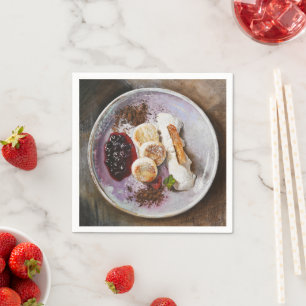 Serviette En Papier Pancakes au fromage aux baies - Gourmandise