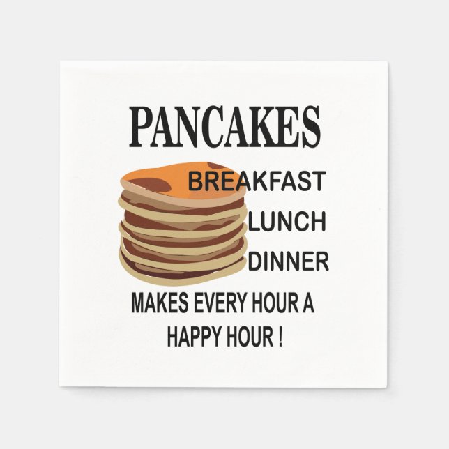 Serviette En Papier Pancakes Breakfast Anniversaire Pancake Party (Devant)