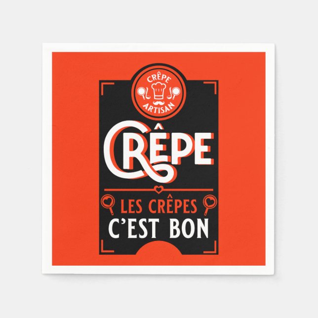 Serviette En Papier Pancakes français (Devant)
