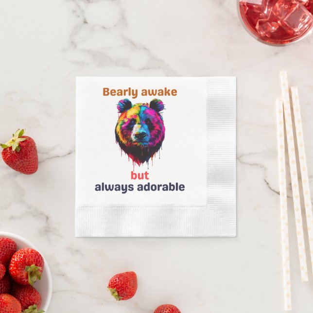 Serviette En Papier Panda (En situation)