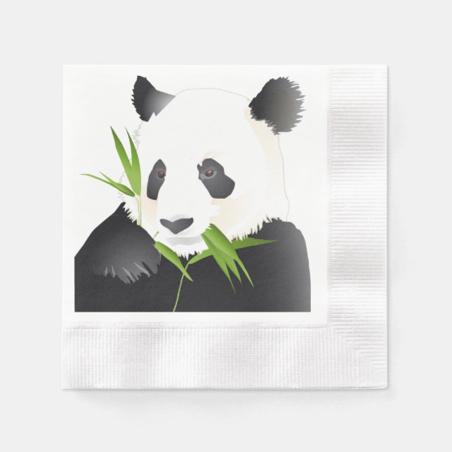 Serviette En Papier Panda Bears (Devant)