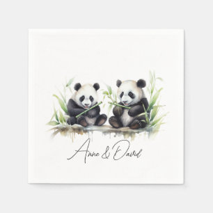 Serviette En Papier Panda Bears pour la fête d'anniversaire