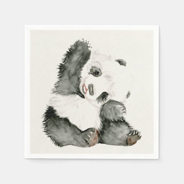 Serviette En Papier Panda bébé | Cute & Furry (Devant)