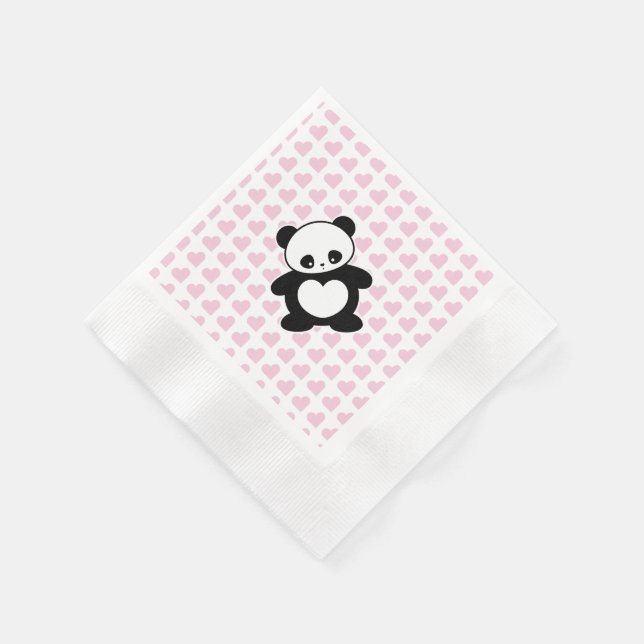 Serviette En Papier Panda Kawaii (Coin)