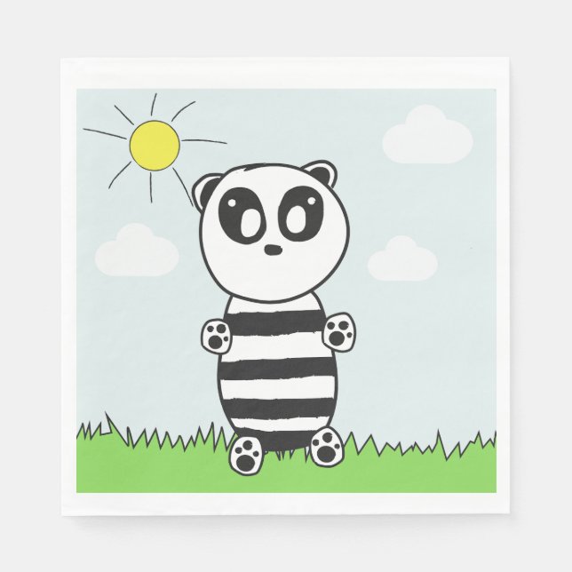Serviette En Papier Panda Kids (Devant)
