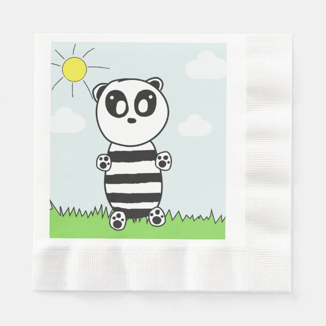 Serviette En Papier Panda Kids (Devant)