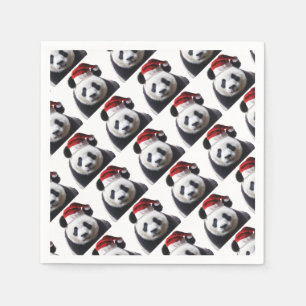Serviette En Papier Panda-Père Noël-2