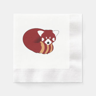 Serviette En Papier Panda rouge